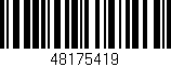 Código de barras (EAN, GTIN, SKU, ISBN): '48175419'