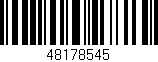 Código de barras (EAN, GTIN, SKU, ISBN): '48178545'
