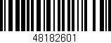 Código de barras (EAN, GTIN, SKU, ISBN): '48182601'