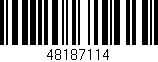 Código de barras (EAN, GTIN, SKU, ISBN): '48187114'