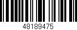 Código de barras (EAN, GTIN, SKU, ISBN): '48189475'