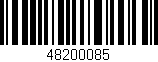 Código de barras (EAN, GTIN, SKU, ISBN): '48200085'