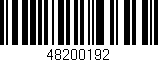Código de barras (EAN, GTIN, SKU, ISBN): '48200192'