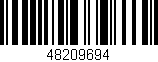 Código de barras (EAN, GTIN, SKU, ISBN): '48209694'