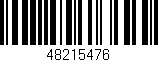 Código de barras (EAN, GTIN, SKU, ISBN): '48215476'