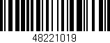Código de barras (EAN, GTIN, SKU, ISBN): '48221019'