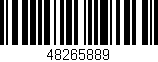 Código de barras (EAN, GTIN, SKU, ISBN): '48265889'