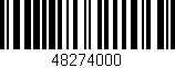 Código de barras (EAN, GTIN, SKU, ISBN): '48274000'