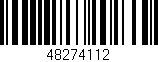 Código de barras (EAN, GTIN, SKU, ISBN): '48274112'