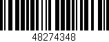 Código de barras (EAN, GTIN, SKU, ISBN): '48274348'