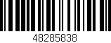 Código de barras (EAN, GTIN, SKU, ISBN): '48285838'