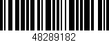 Código de barras (EAN, GTIN, SKU, ISBN): '48289182'