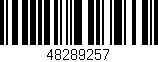 Código de barras (EAN, GTIN, SKU, ISBN): '48289257'