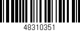 Código de barras (EAN, GTIN, SKU, ISBN): '48310351'