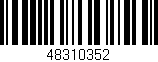 Código de barras (EAN, GTIN, SKU, ISBN): '48310352'