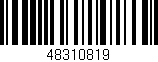 Código de barras (EAN, GTIN, SKU, ISBN): '48310819'