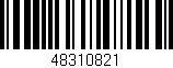 Código de barras (EAN, GTIN, SKU, ISBN): '48310821'