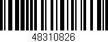Código de barras (EAN, GTIN, SKU, ISBN): '48310826'