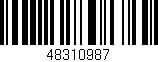 Código de barras (EAN, GTIN, SKU, ISBN): '48310987'