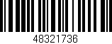 Código de barras (EAN, GTIN, SKU, ISBN): '48321736'