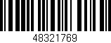 Código de barras (EAN, GTIN, SKU, ISBN): '48321769'