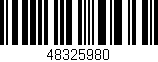 Código de barras (EAN, GTIN, SKU, ISBN): '48325980'