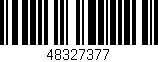 Código de barras (EAN, GTIN, SKU, ISBN): '48327377'