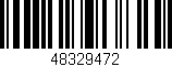 Código de barras (EAN, GTIN, SKU, ISBN): '48329472'