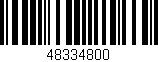 Código de barras (EAN, GTIN, SKU, ISBN): '48334800'