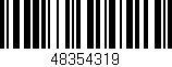 Código de barras (EAN, GTIN, SKU, ISBN): '48354319'