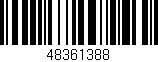 Código de barras (EAN, GTIN, SKU, ISBN): '48361388'