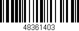 Código de barras (EAN, GTIN, SKU, ISBN): '48361403'