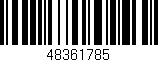 Código de barras (EAN, GTIN, SKU, ISBN): '48361785'