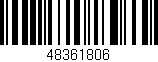 Código de barras (EAN, GTIN, SKU, ISBN): '48361806'