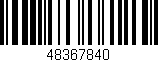 Código de barras (EAN, GTIN, SKU, ISBN): '48367840'
