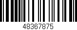 Código de barras (EAN, GTIN, SKU, ISBN): '48367875'
