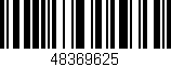 Código de barras (EAN, GTIN, SKU, ISBN): '48369625'