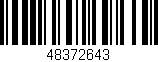 Código de barras (EAN, GTIN, SKU, ISBN): '48372643'