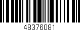 Código de barras (EAN, GTIN, SKU, ISBN): '48376081'