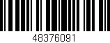 Código de barras (EAN, GTIN, SKU, ISBN): '48376091'