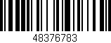 Código de barras (EAN, GTIN, SKU, ISBN): '48376783'