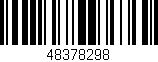 Código de barras (EAN, GTIN, SKU, ISBN): '48378298'