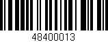 Código de barras (EAN, GTIN, SKU, ISBN): '48400013'