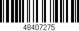 Código de barras (EAN, GTIN, SKU, ISBN): '48407275'
