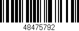 Código de barras (EAN, GTIN, SKU, ISBN): '48475792'