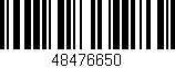 Código de barras (EAN, GTIN, SKU, ISBN): '48476650'