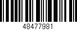 Código de barras (EAN, GTIN, SKU, ISBN): '48477981'