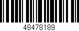 Código de barras (EAN, GTIN, SKU, ISBN): '48478189'