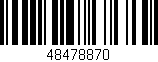 Código de barras (EAN, GTIN, SKU, ISBN): '48478870'