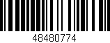 Código de barras (EAN, GTIN, SKU, ISBN): '48480774'